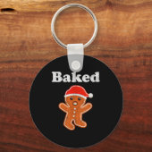 Lustiger Gingerbread Man Gebackener Cookie Backen Schlüsselanhänger (Vorderseite)