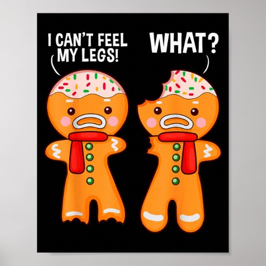 Lustiger Gingerbread Man Ginger Bread Männer Weihn Poster (Vorne)