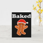 Lustiger Gingerbread Mann Gebackene Kekse Backen E Karte (Gelbe Blume)