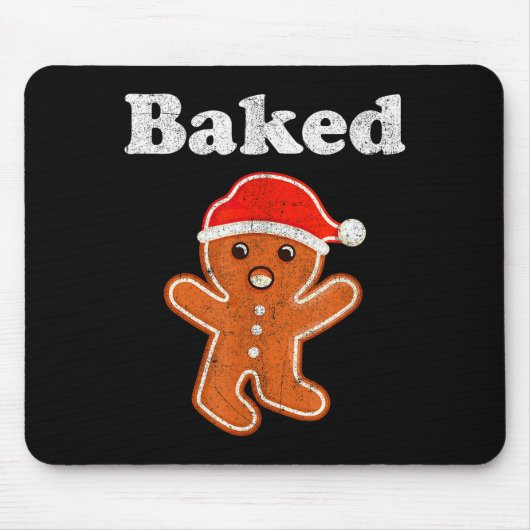 Lustiger Gingerbread-Mann Gebackener Keks Backen E Mousepad (Vorne)
