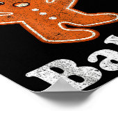 Lustiger Gingerbread-Mann wird gebacken Cookie-Bac Poster (Ecke)