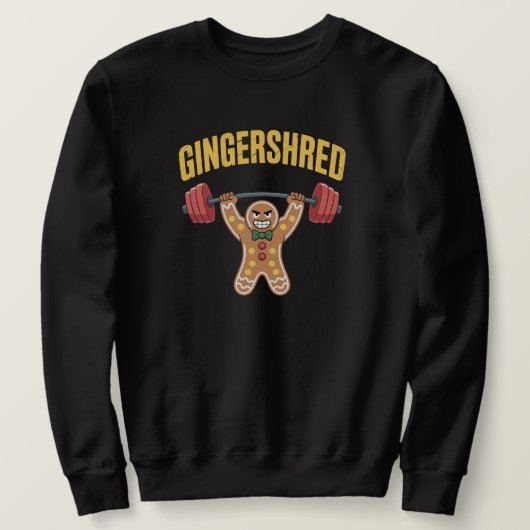 Lustiger Gingershred-Gym-Weihnachten Sweatshirt (Design vorne)