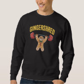 Lustiger Gingershred-Gym-Weihnachten Sweatshirt (Vorderseite)
