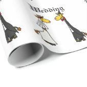 Lustiger Giraffen-Braut-und Geschenkpapier (Rolleneckpunkt)