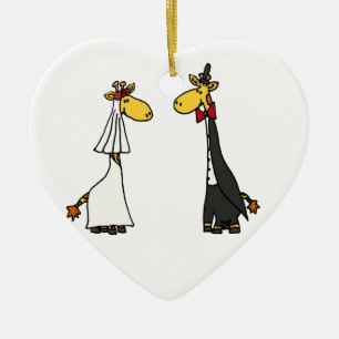 Lustiger Giraffen-Braut-und Keramik Ornament