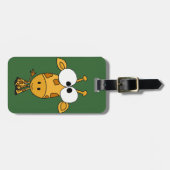 Lustiger Giraffen-Cartoon Gepäckanhänger (Vorderseite horizontal)