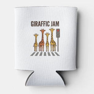 Lustiger Giraffenstau, vintage Vektor Grafik Dosenkühler