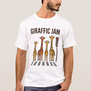 Lustiger Giraffenstau, vintage Vektor Grafik T-Shirt