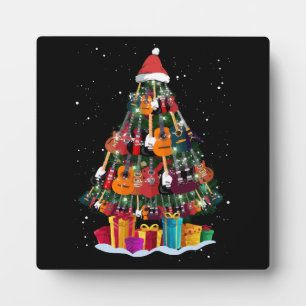 Lustiger Gitarren-Weihnachtsbaum Fotoplatte