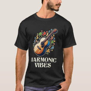 Lustiger Gitarrenspieler Harmonischer Musiker Akus T-Shirt