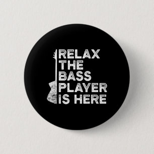 Lustiger Gitarrist Bassist Band Geschenk Männer Button