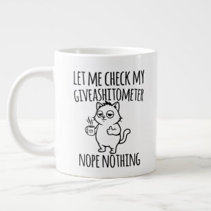 Lustiger Giveashitometer Sarkastisches Geschenk fü Jumbo-Tasse