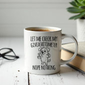 Lustiger Giveashitometer Sarkastisches Geschenk fü Jumbo-Tasse