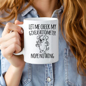 Lustiger Giveashitometer Sarkastisches Geschenk fü Jumbo-Tasse