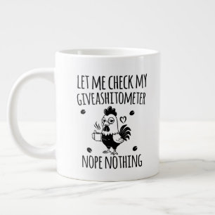 Lustiger Giveashitometer Sarkastisches Geschenk fü Jumbo-Tasse