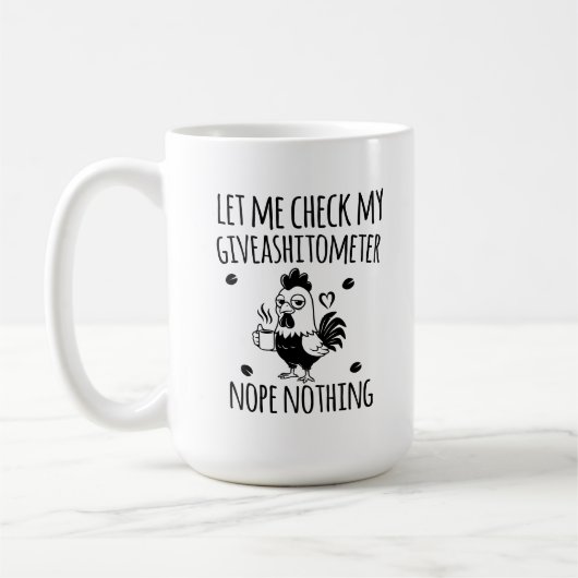 Lustiger Giveashitometer Sarkastisches Geschenk fü Kaffeetasse (Links)