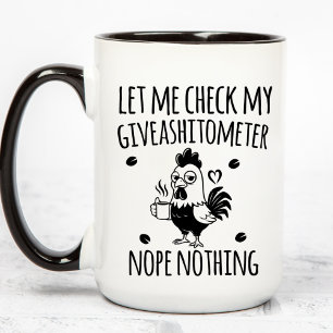 Lustiger Giveashitometer Sarkastisches Geschenk fü Tasse