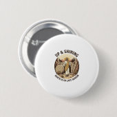 Lustiger Glaube Auferstehungshöhle Vintage-Stich-S Button (Vorne & Hinten)