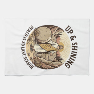 Lustiger Glaube Auferstehungshöhle Vintage-Stich-S Geschirrtuch