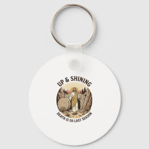 Lustiger Glaube Auferstehungshöhle Vintage-Stich-S Schlüsselanhänger