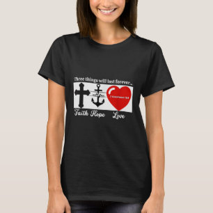 Lustiger Glaube Hoffnung Liebe Jesus Christliches T-Shirt
