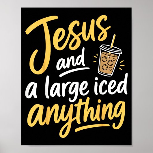 Lustiger Gläubiger Jesus Kaffee Christlicher Glaub Poster (Vorne)