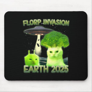 Lustiger Glerp Glorp Lustige Alien-Katze Meme Vint Mousepad