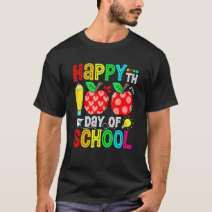Lustiger Glücklicher 100. Schultag Lehrer Schüler T-Shirt