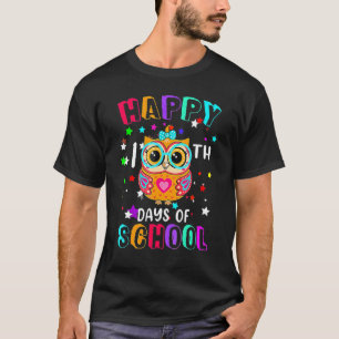 Lustiger Glücklicher 100 Tage Schule Süße Eule Leh T-Shirt