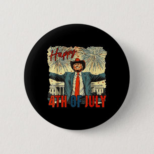 Lustiger glücklicher 4. Juli Unabhängigkeitstag Button
