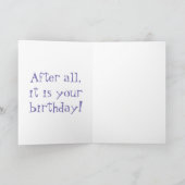 Lustiger, glücklicher blauer füßiger karte (Innenseite)