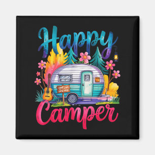 Lustiger glücklicher Camper Camping Bekleidung Anh Magnet