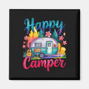 Lustiger glücklicher Camper Camping Bekleidung Anh Magnet