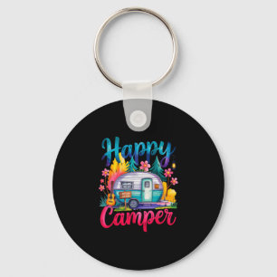 Lustiger glücklicher Camper Camping Bekleidung Anh Schlüsselanhänger