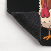 Lustiger glücklicher Erntedank-Truthahn ein Lammko Mousepad (Ecke)
