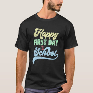 Lustiger glücklicher erster Schultag Zurück zur Sc T-Shirt
