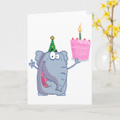 lustiger glücklicher Geburtstagslefischer Cartoon Karte (Gelbe Blume)