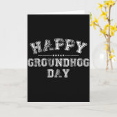 Lustiger glücklicher Groundhog Day 2025 _3 Karte (Gelbe Blume)