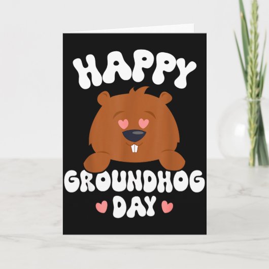 Lustiger glücklicher Groundhog Day 2025 _4 Karte (Vorderseite)
