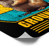 Lustiger glücklicher Groundhog Day 2025 Dekoration (Ecke)
