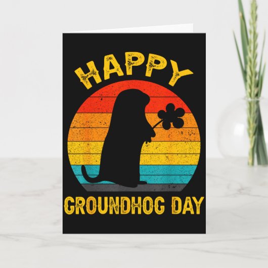 Lustiger glücklicher Groundhog Day 2025 Karte (Vorderseite)
