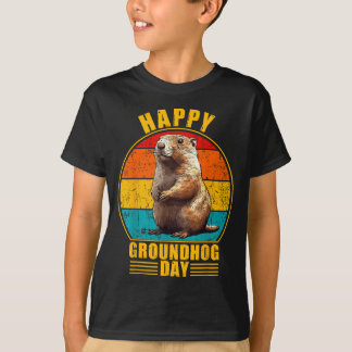 Lustiger glücklicher Groundhog-Tag 2025 Dekoration T-Shirt