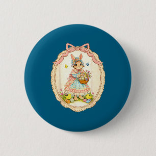 Lustiger glücklicher Hase Lustiger Kaninchen für Button