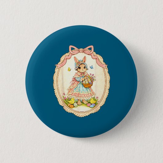Lustiger glücklicher Hase Lustiger Kaninchen für Button (Vorderseite)