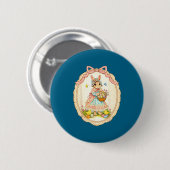 Lustiger glücklicher Hase Lustiger Kaninchen für Button (Vorne & Hinten)