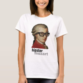 Lustiger glücklicher Hipster Mozart für Männer T-Shirt
