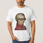 Lustiger glücklicher Hipster Mozart T-Shirt (Vorderseite)