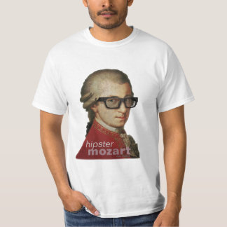 Lustiger glücklicher Hipster Mozart T-Shirt
