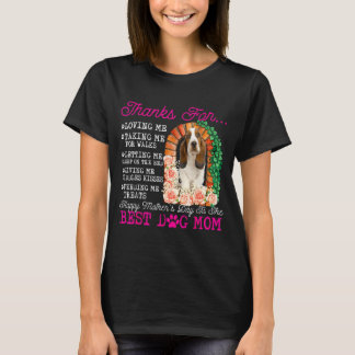 Lustiger glücklicher Muttertag Hund Mama süße Bass T-Shirt