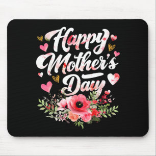 Lustiger glücklicher Muttertag süße Blumen Frauen Mousepad